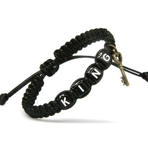 Couple Lock Charm Rope Bracelet